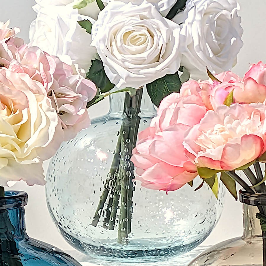 Vase bulle en verre teinté H18.5  | Deco-Delight.com