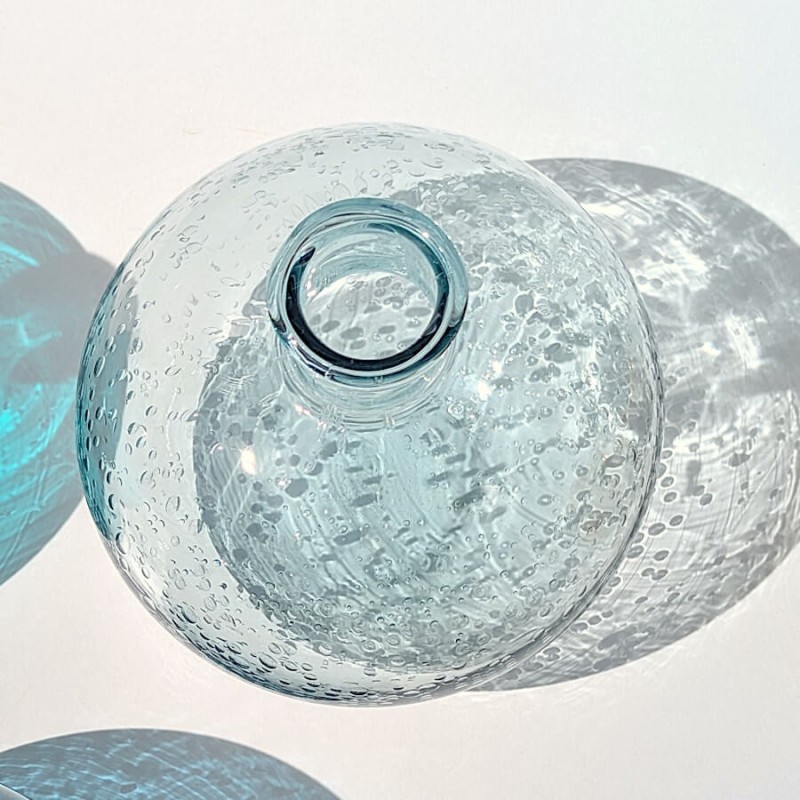 Vase bulle en verre teinté H18.5  | Deco-Delight.com