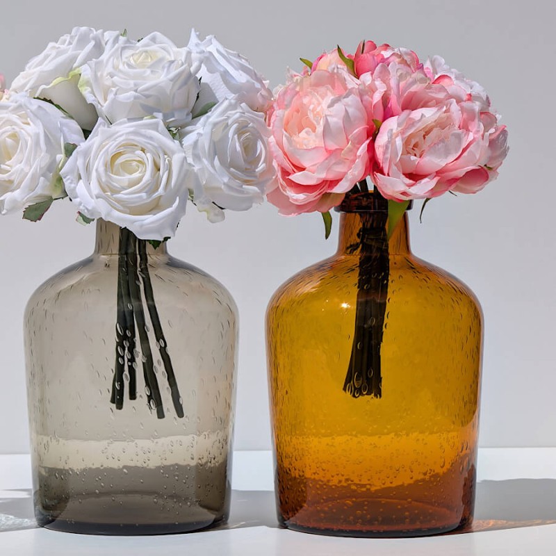 Vase bulle en verre teinté H23.5  | Deco-Delight.com