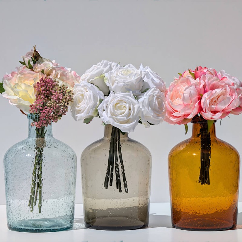 Vase bulle en verre teinté H23.5  | Deco-Delight.com