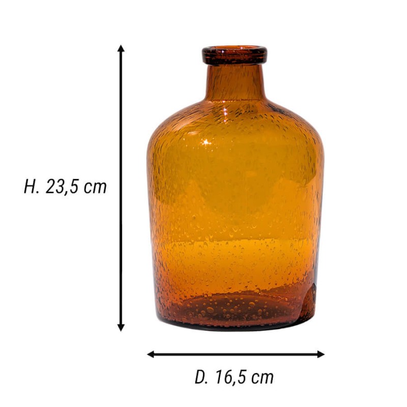 Vase bulle en verre teinté H23.5  | Deco-Delight.com