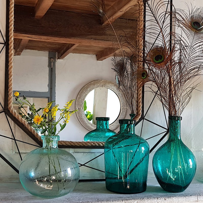 Vase bulle en verre teinté H23.5  | Deco-Delight.com