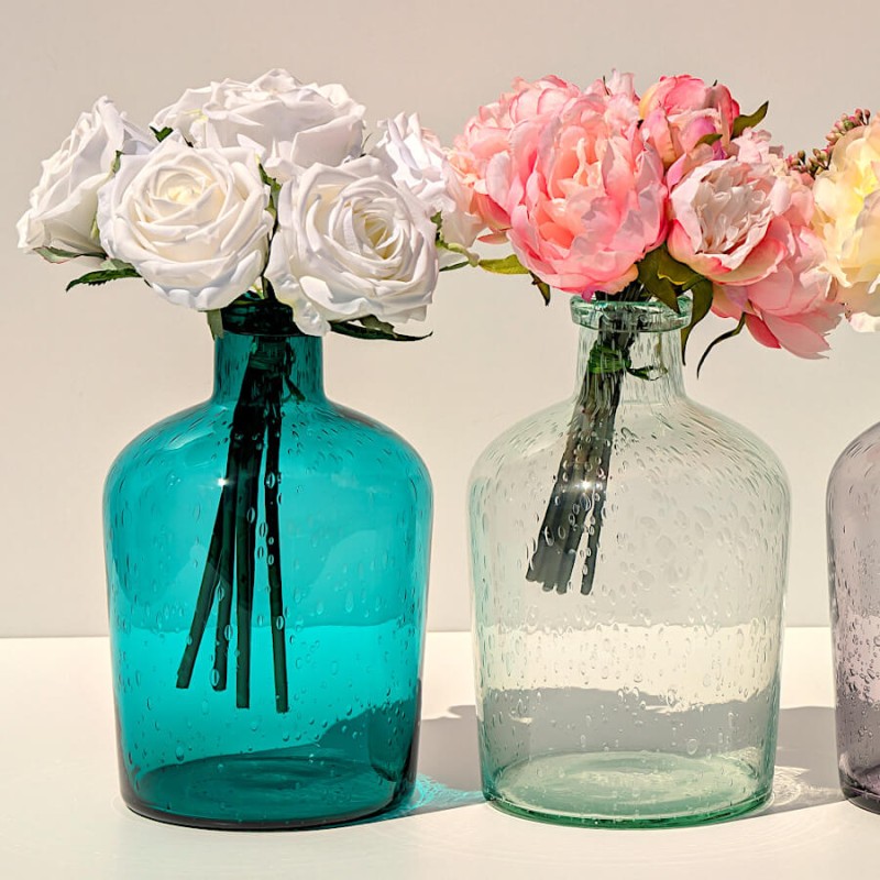 Vase bulle en verre teinté H23.5  | Deco-Delight.com