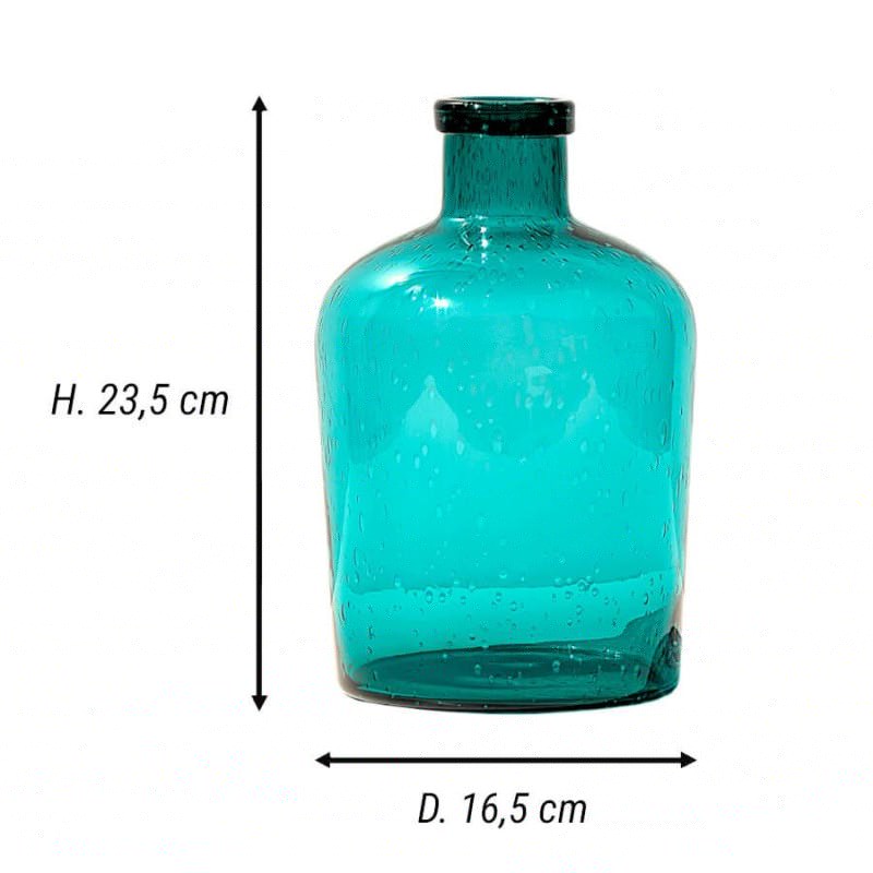 Vase bulle en verre teinté H23.5  | Deco-Delight.com