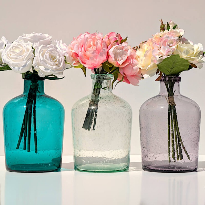 Vase bulle en verre teinté H23.5  | Deco-Delight.com