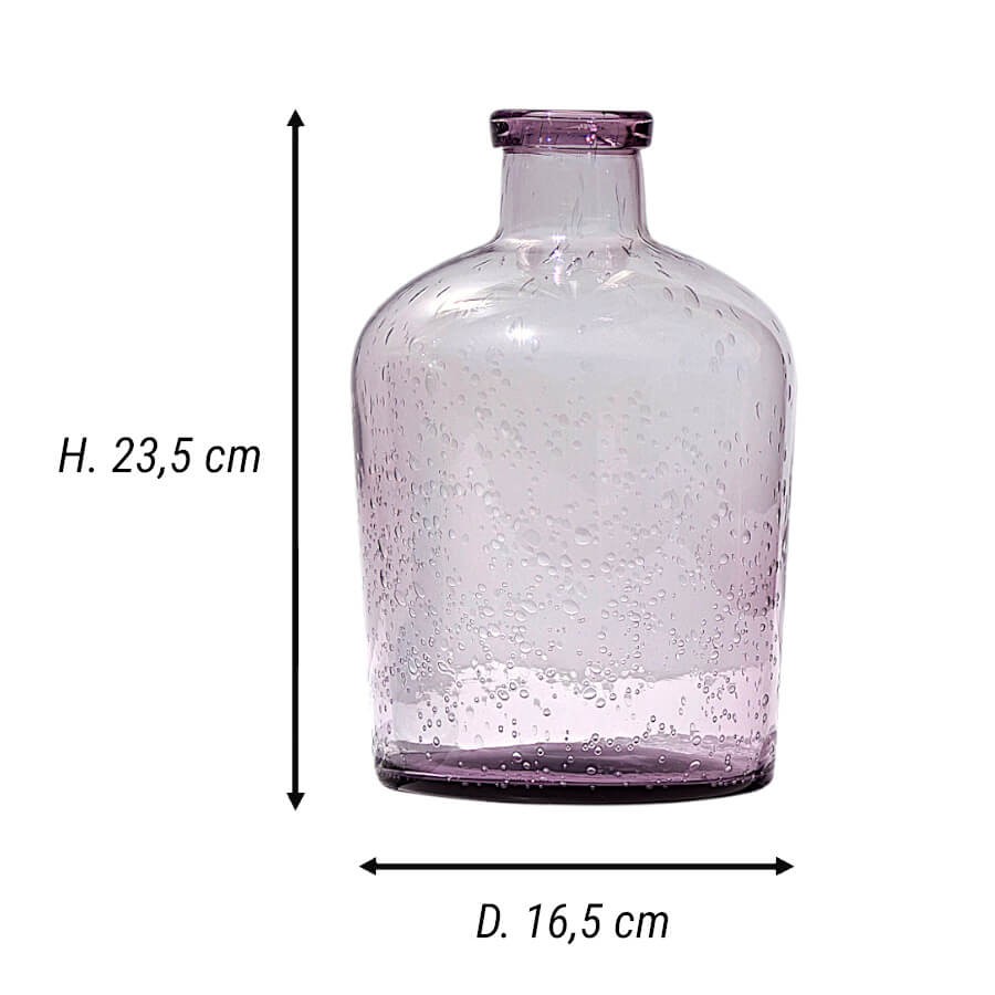 Vase bulle en verre teinté H23.5  | Deco-Delight.com