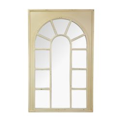 Miroir fenêtre métal crème H110  | Deco-Delight.com