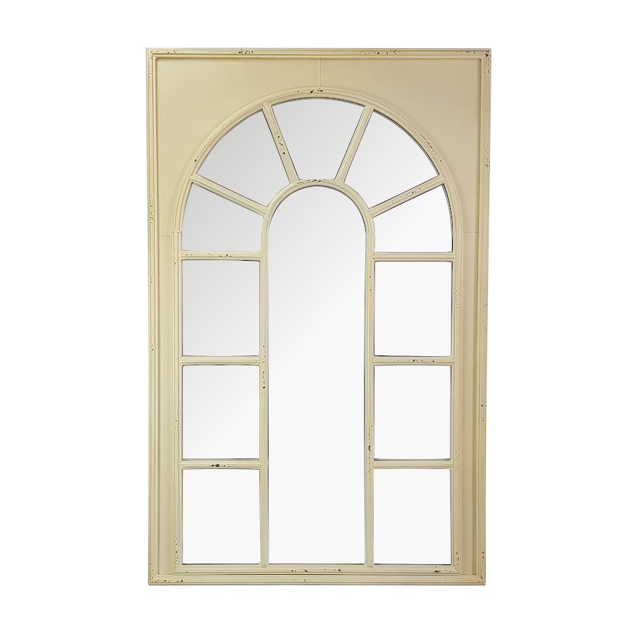 Miroir fenêtre métal crème H110  | Deco-Delight.com