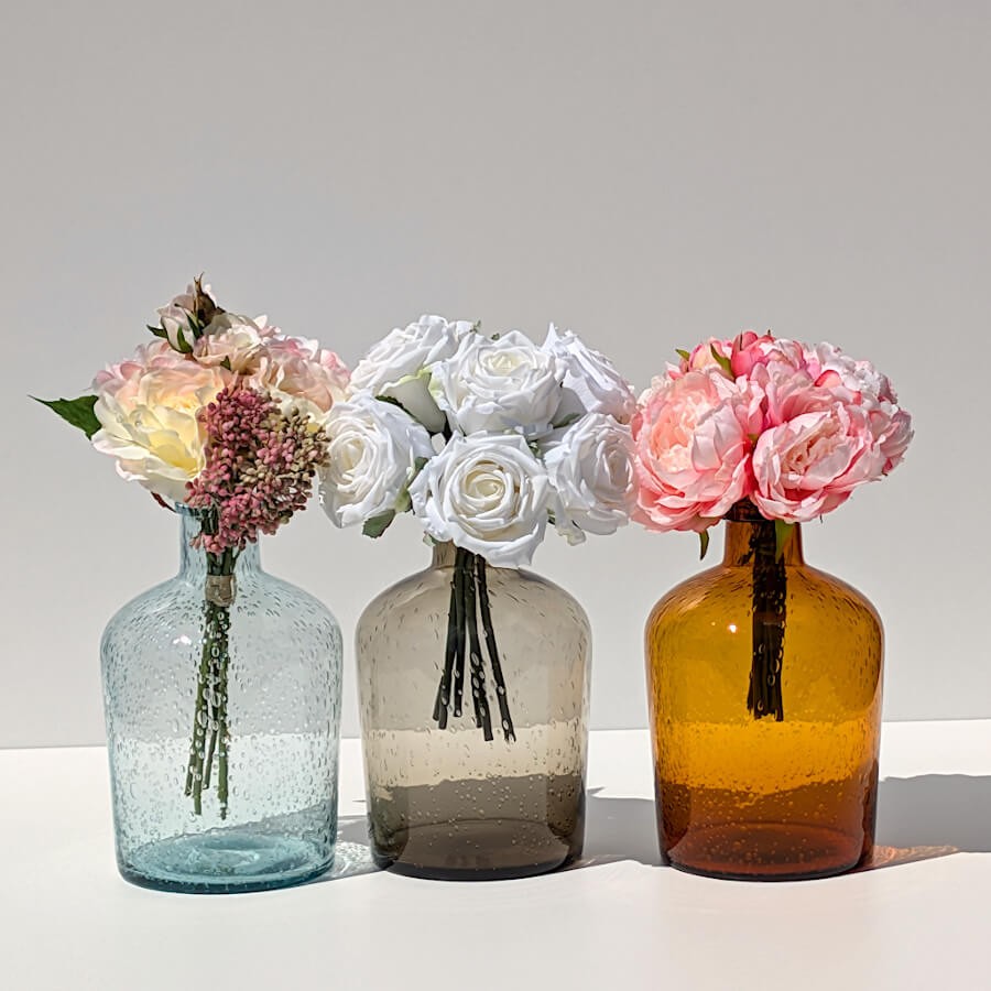 Vase bulle en verre teinté H23.5  | Deco-Delight.com
