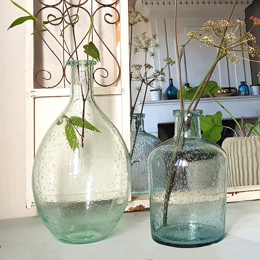 Vase bulle en verre teinté H23.5  | Deco-Delight.com