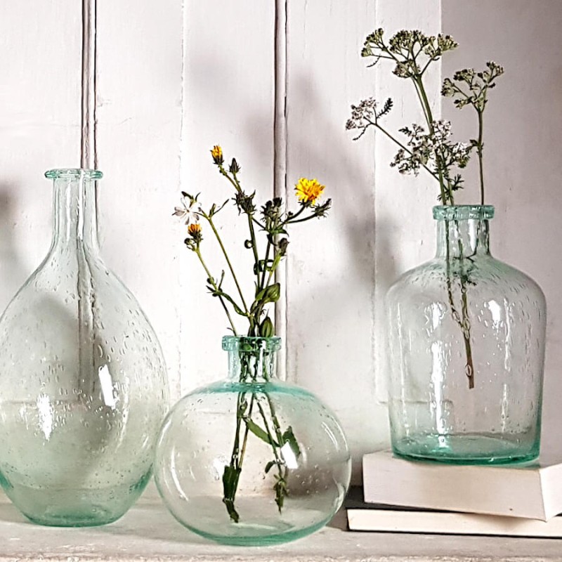 Vase bulle en verre teinté H23.5  | Deco-Delight.com