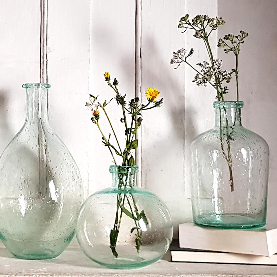 Vase bulle en verre teinté H23.5  | Deco-Delight.com