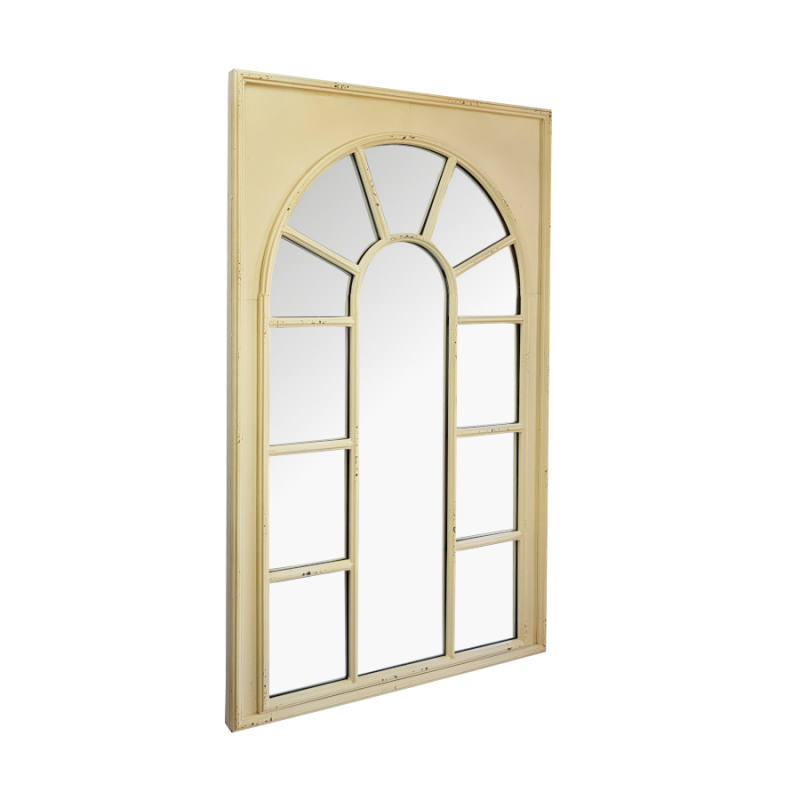 Miroir fenêtre métal crème H110  | Deco-Delight.com Miroir fenêtre métal crème H110  | Deco-Delight.com