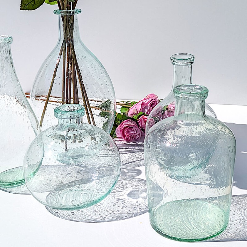 Vase bulle en verre teinté H23.5  | Deco-Delight.com