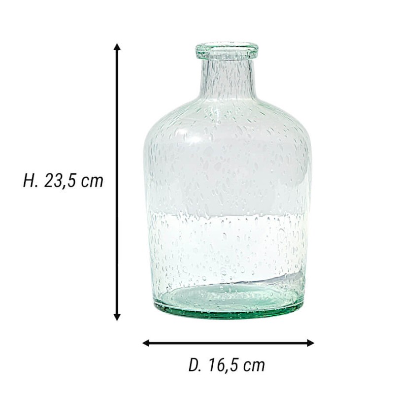 Vase bulle en verre teinté H23.5  | Deco-Delight.com