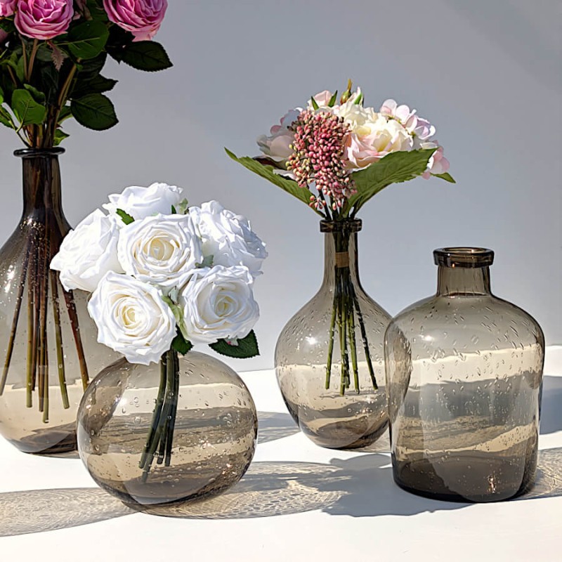 Vase bulle en verre teinté H23.5  | Deco-Delight.com