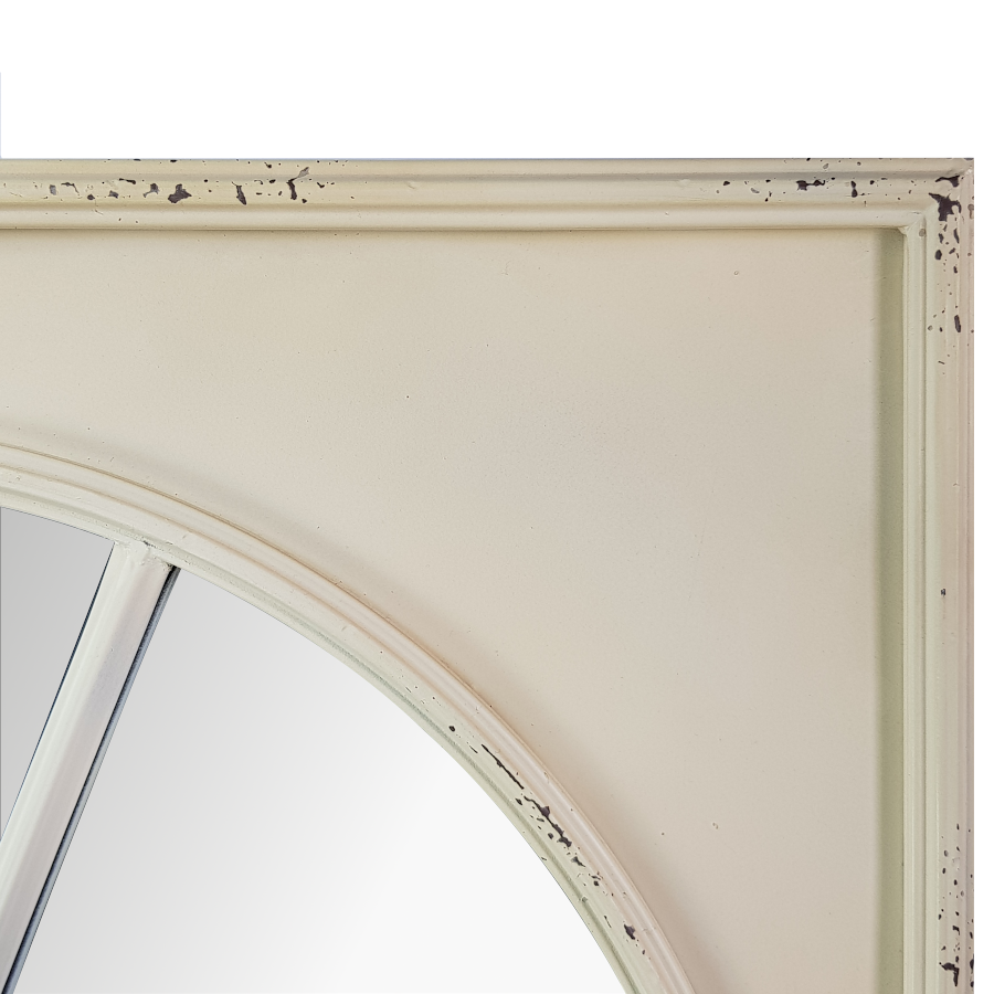 Miroir fenêtre métal crème H110  | Deco-Delight.com