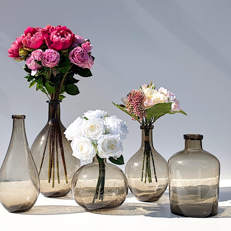 Vase bulle en verre teinté H23.5  | Deco-Delight.com