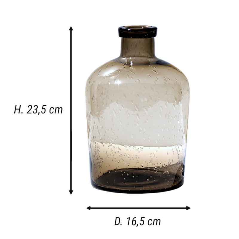 Vase bulle en verre teinté H23.5  | Deco-Delight.com