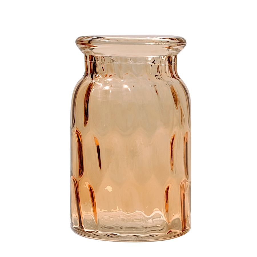 Vase brun en verre alvéolé | Deco-Delight.com