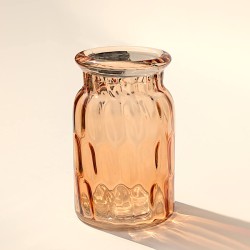 Vase brun en verre alvéolé | Deco-Delight.com