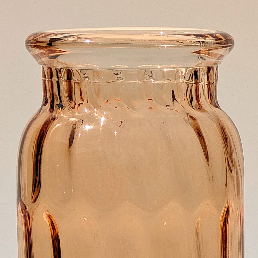 Vase brun en verre alvéolé | Deco-Delight.com