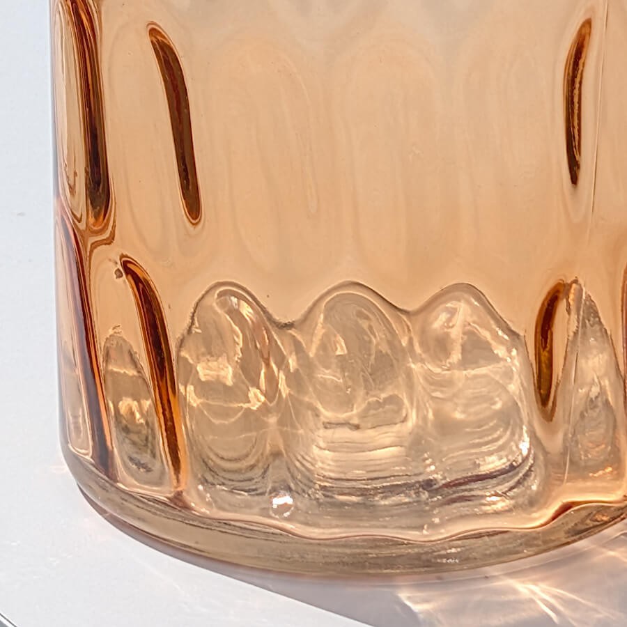 Vase brun en verre alvéolé | Deco-Delight.com