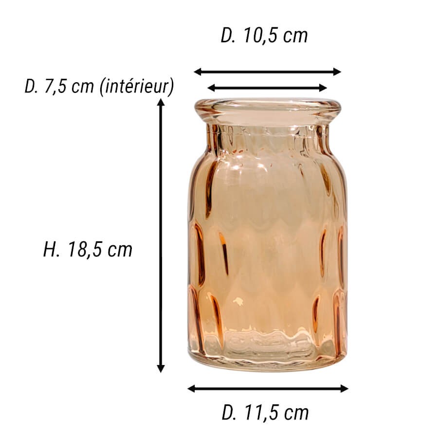 Vase brun en verre alvéolé | Deco-Delight.com