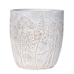 Cache-pot-texture-motif-floral-dore-h18-ciment