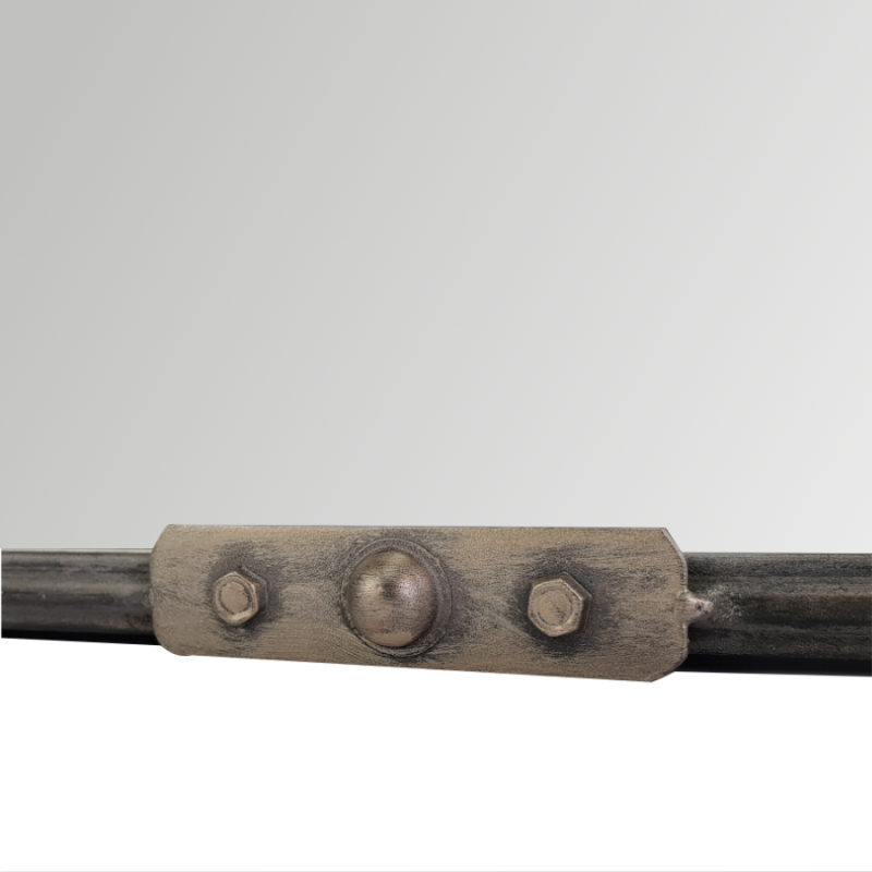 Miroir rectangulaire métal gris H81.5  | Deco-Delight.com