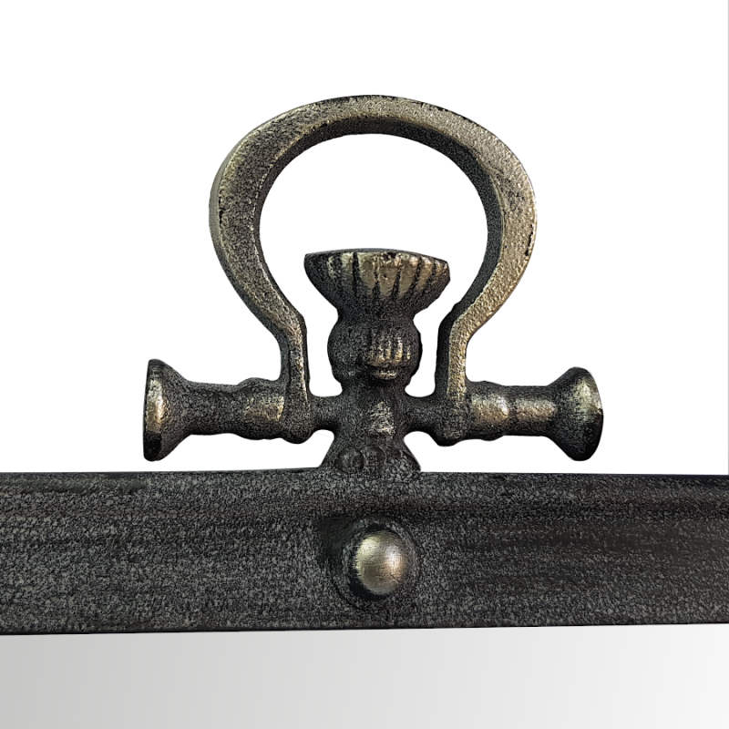 Miroir hublot métal gris rectangulaire  | Deco-Delight.com