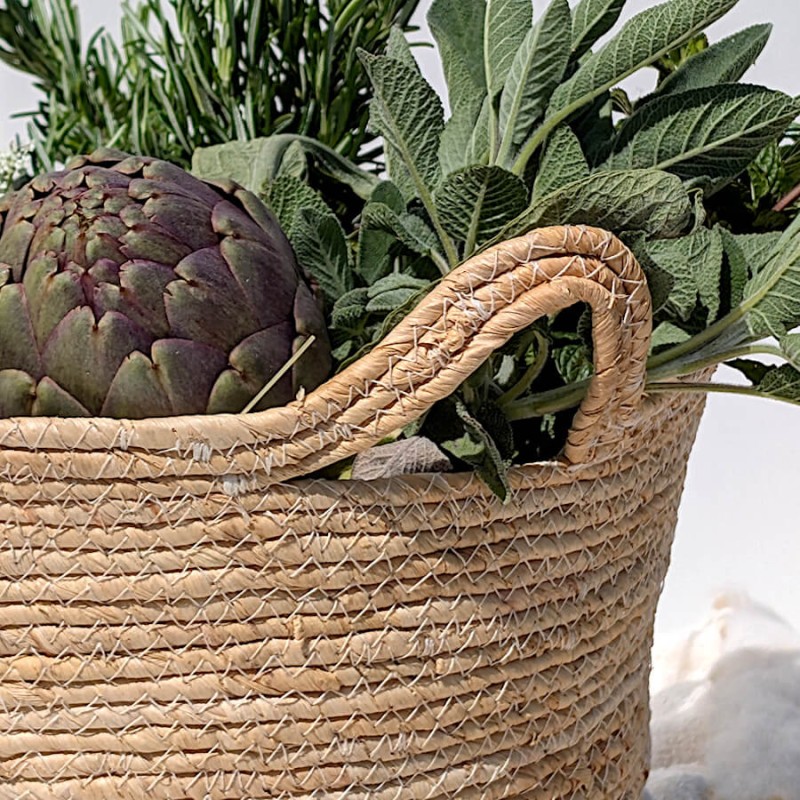 Panier fibre de maïs bicolore D30  | Deco-Delight.com