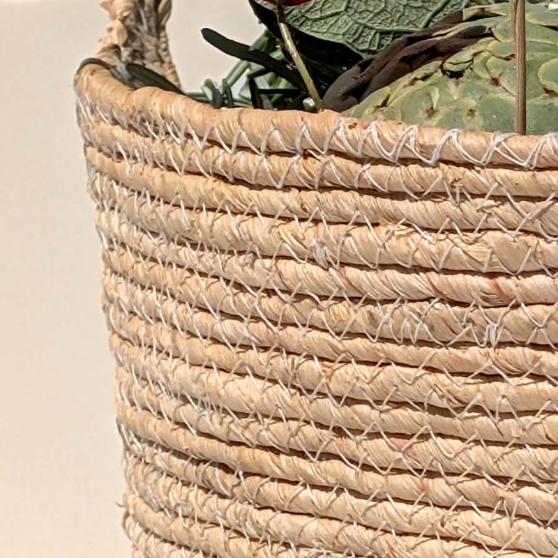 Panier fibre de maïs bicolore D30  | Deco-Delight.com