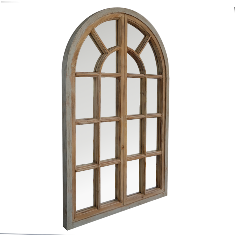 Miroir fenêtre bois naturel blanc H110  | Deco-Delight.com Miroir fenêtre bois naturel blanc H110  | Deco-Delight.com