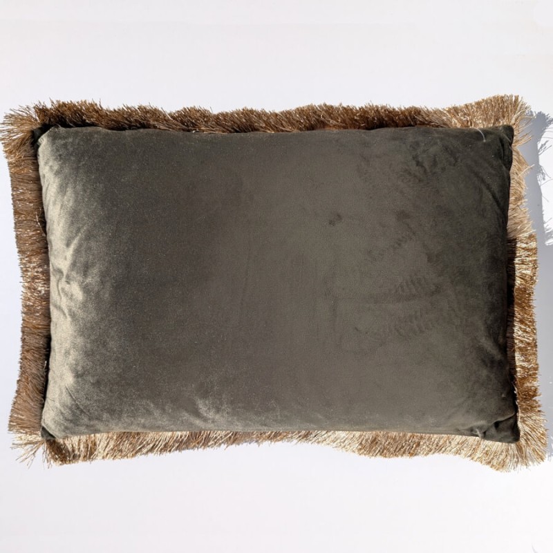 Coussin paon à franges – parade nuptiale de Léon | Deco-Delight.com