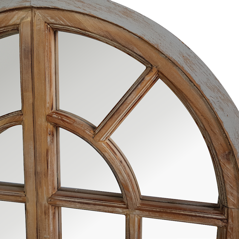 Miroir fenêtre bois naturel blanc H110  | Deco-Delight.com Miroir fenêtre bois naturel blanc H110  | Deco-Delight.com