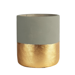 Pot bicolore ciment moderne H14.5 cm | Deco-Delight.com
