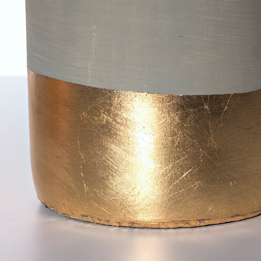 Pot bicolore ciment moderne H14.5 cm | Deco-Delight.com