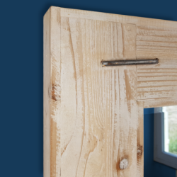 Miroir bois brut avec agrafes H169  | Deco-Delight.com