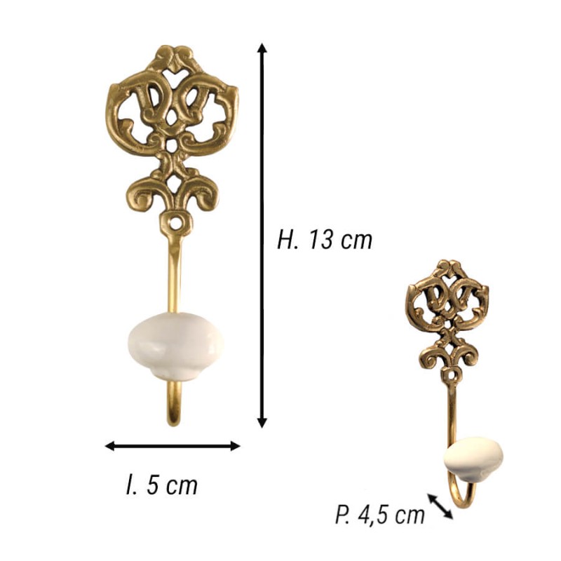 Dessin technique indiquant une hauteur totale de 13 cm, une largeur de 5 cm et une profondeur de 4,5 cm.