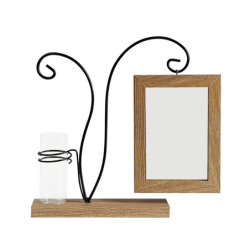 Cadre bois métal soliflore H27  | Deco-Delight.com