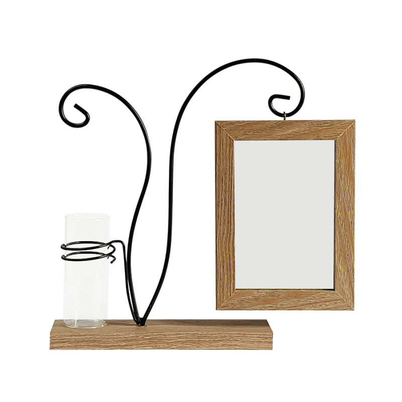 Cadre bois métal soliflore H27  | Deco-Delight.com