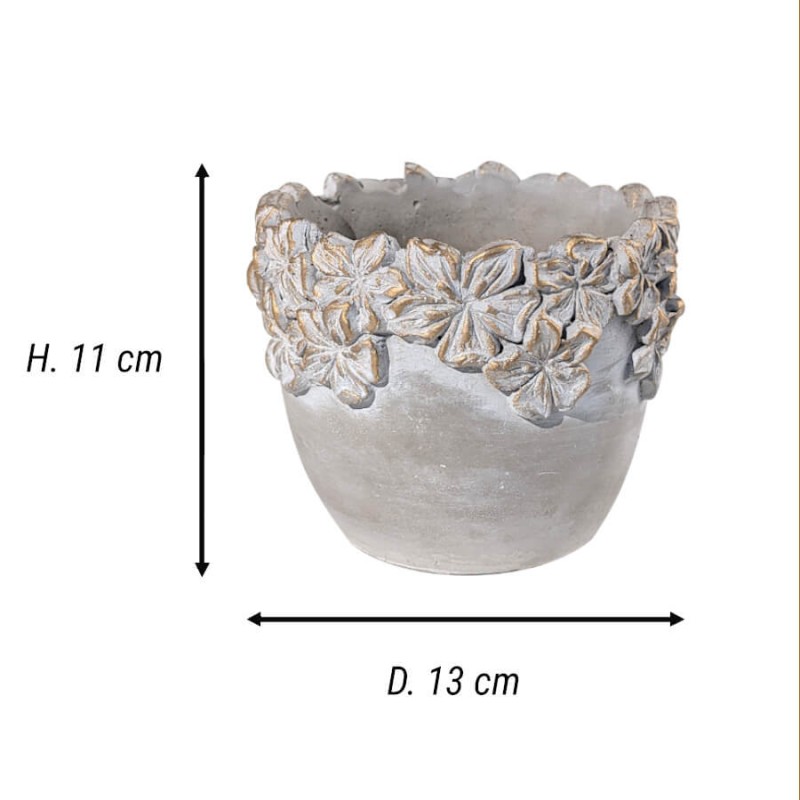Schéma avec les dimensions précises du produit indiquant une hauteur de 11 cm et un diamètre extérieur de 13 cm.