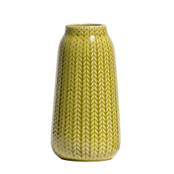 Vase céramique blanc motif épi H17 | Deco-Delight.com