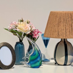 Vase céramique blanc motif épi H17 | Deco-Delight.com