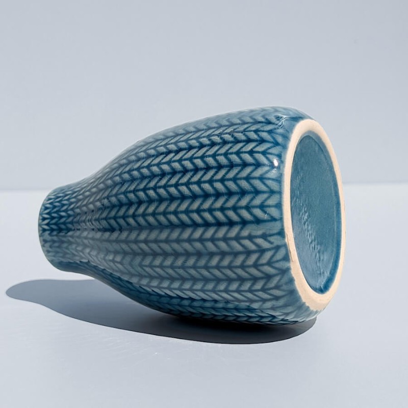 Vase céramique motif épi H13.5 cm | Deco-Delight.com