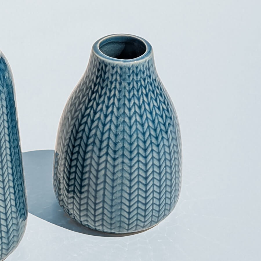 Vase céramique motif épi H13.5 cm | Deco-Delight.com