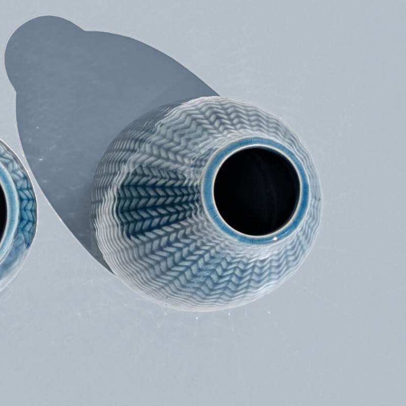 Vase céramique motif épi H13.5 cm | Deco-Delight.com