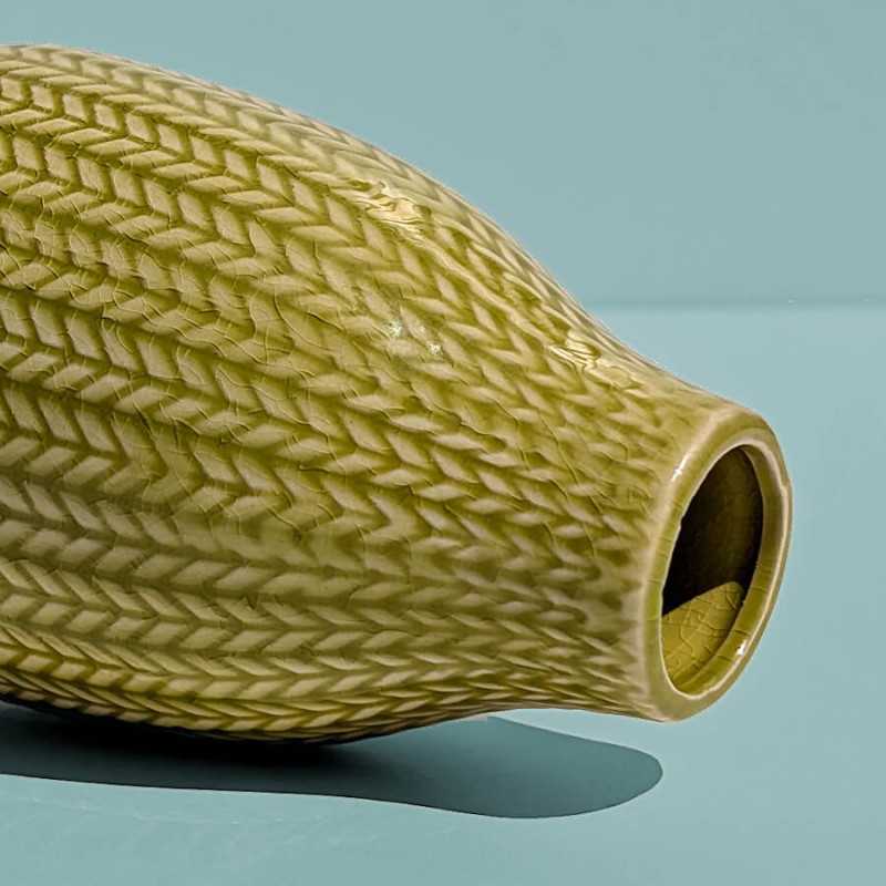 Vase céramique motif épi H13.5 cm | Deco-Delight.com