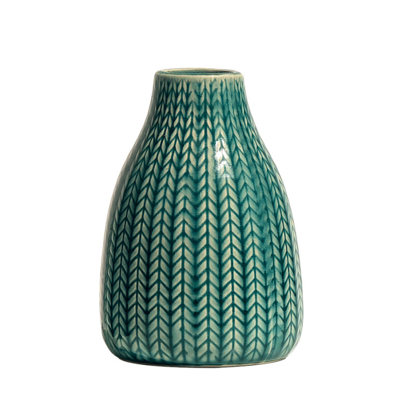 Vase céramique motif épi H13.5 cm | Deco-Delight.com